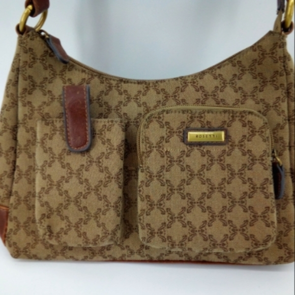 Rosetti Set Vegan Cotton Blend Brown Tan Bundle Shoulder Small Bags Y2K 2000's - Picture 4 of 16